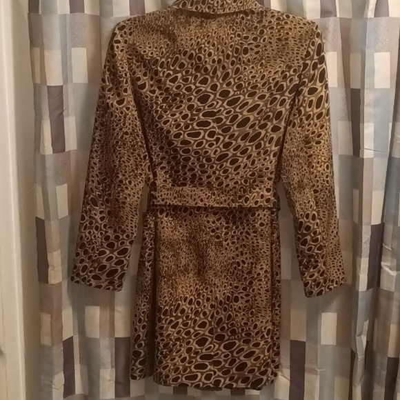 NWOT A | LINE poly multi-colored l/s light coat w black buttons & sash belt Sm - Picture 12 of 12